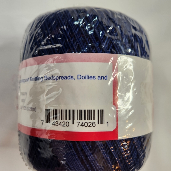 America's Best Country Cotton Navy Crochet Embroidery Thread 350 Yds - Picture 6 of 7